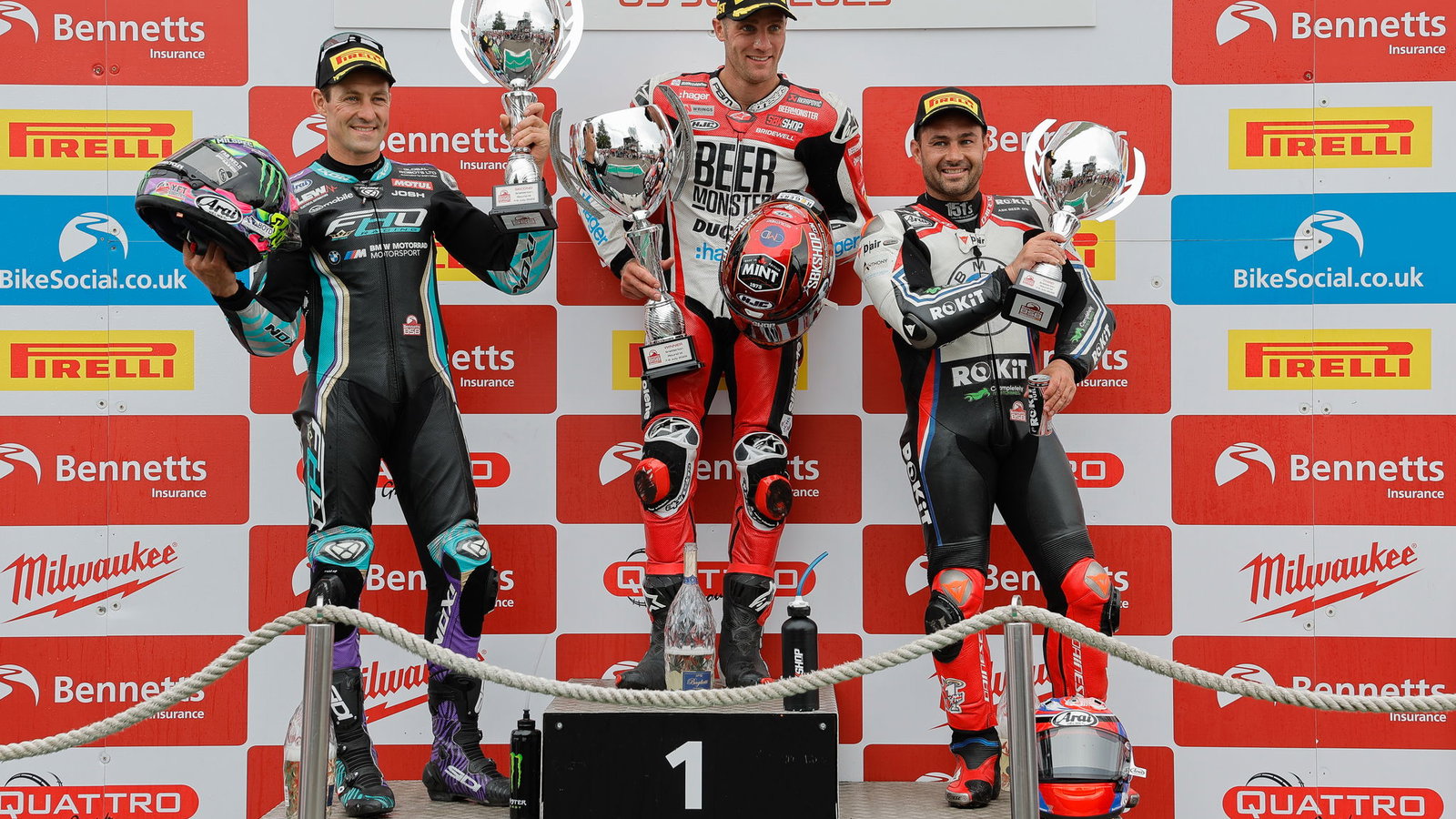 Race 2, 2023, Podium, Bridewell, Brookes, Haslam, Snetterton, BSB, British Superbikes
